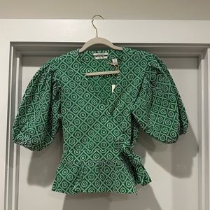 Scotch and Soda Broderie Anglaise Wrap Top